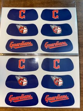 Cleveland Guardians Eye Black Stickers - Navy